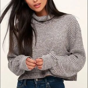 Free people turtle neck hoodie